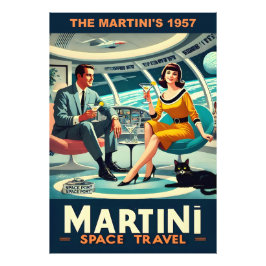 マーティーニ宇宙旅行ポスター 1957年 フォトプリント