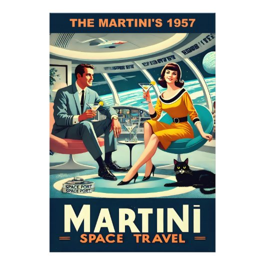 マーティーニ宇宙旅行ポスター 1957年 フォトプリント (正面)