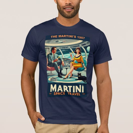 マーティーニ・スペース・トラベル・ポスターズ・ザ・マーティーニズ 1957 Tシャツ (正面)