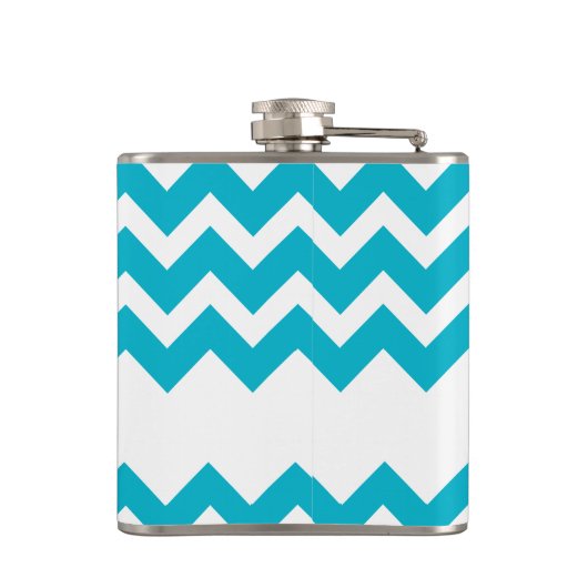 マーティーニ・ピクトグラムと青いシェブロン模様 フラスク (裏面)