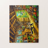 マーテンが古い小屋を探検 ジグソーパズル (縦)