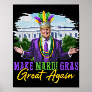 マーディグラを再素晴らし度トランプおもしろいマルディグラにする ポスター