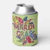 マーディグラカラフルスの羽があなたのパーティーに準備 缶クーラー (缶正面)