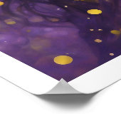 マーディグラスアートヌエボウーマンインパープルドレスクラウン ポスター (角)