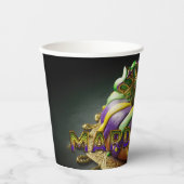 マーディグラスキングケーキと王冠 紙コップ (正面)