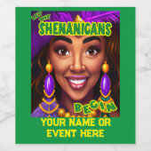 マーディグラスシェナニガンクイーンパープルフェザーハット ワインラベル (シングルラベル)