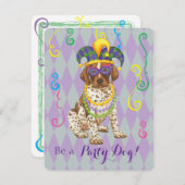 マーディグラスドイツ短調ポインタ 招待状 (正面/裏面)