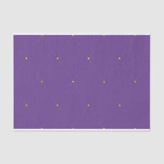マーディグラスパープルダイヤモンドパターン 薄葉紙 (正面)