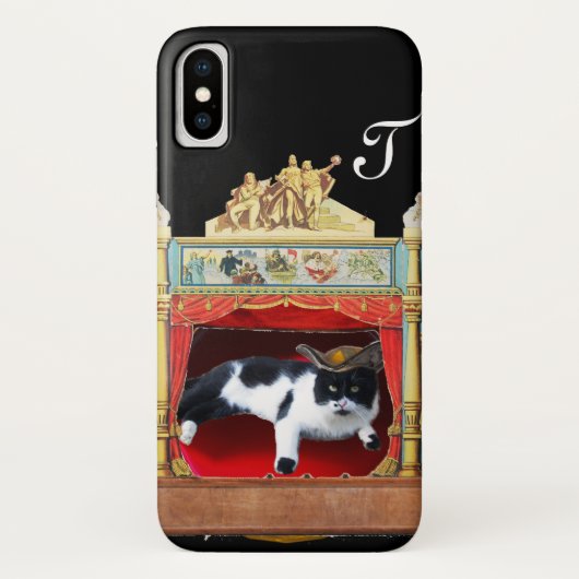 マーディグラスマスカレーシアターキャットモノグラム Case-Mate iPhoneケース (裏面)