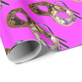 マーディグラスマスカレード紫 ラッピングペーパー (ロールコーナー)