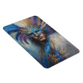 マーディグラスマンインフェザーヘアドレスマスク文字 マグネット (右側)