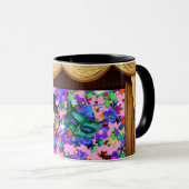 マーディ・グラの仮面舞踏会マスク カラフルな紙吹雪 マグカップ (正面右)