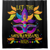 マーディ・グラの衣装シーナニガンがマスクを始める シャワーカーテン (正面)