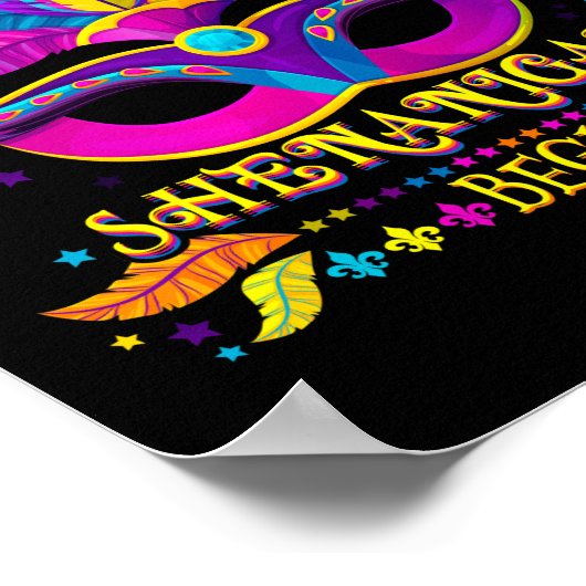 マーディ・グラの衣装シーナニガンがマスクを始める ポスター (角)