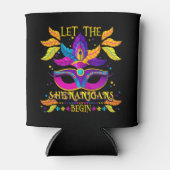 マーディ・グラの衣装シーナニガンがマスクを始める 缶クーラー (正面)