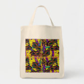 マーディ・グラスのアート トートバッグ (正面)