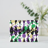 マーディ・グラスのビーズ ポストカード (スタンド正面)