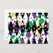 マーディ・グラスのビーズ ポストカード (正面/裏面)