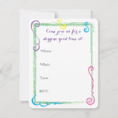 マーディ・グラスのプードル 招待状 (裏面)