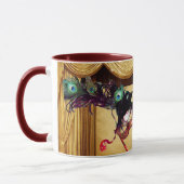 マーディ・グラスの仮面舞踏会マスク 劇場ステージ マグカップ (左)