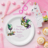 マーディ・グラスの独身最後の女祭り ペーパープレート (パーティー)