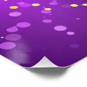 マーディ・グラスの祭典を祝う紫色の背景 ポスター (コーナー)