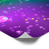 マーディ・グラスの祭典的な紫色の背景 ポスター (角)