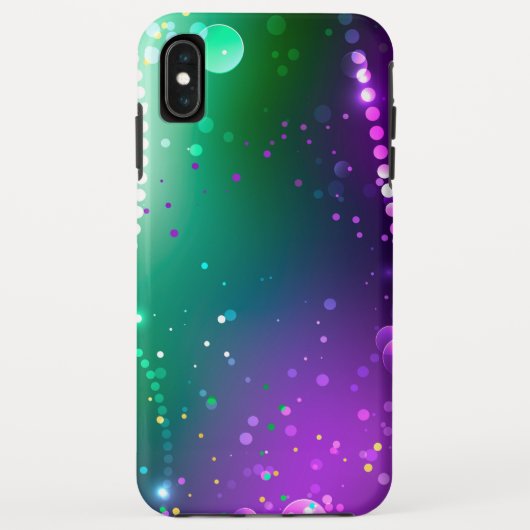 マーディ・グラスの祭典的な紫色の背景 Case-Mate iPhoneケース (裏面)