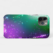マーディ・グラスの祭典的な紫色の背景 Case-Mate iPhoneケース (裏面(横))
