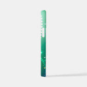 マーディ・グラスの祭典的な紫色の背景 iPhoneケース (右側面)