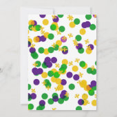 マーディ・グラスをテーマにした誕生日 招待状 (裏面)