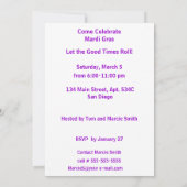 マーディ・グラスニューオーリンズ歴史地区通り 招待状 (裏面)