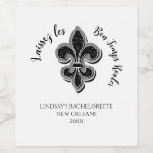 マーディ・グラス独身最後の夜の会 ワインラベル (シングルラベル)