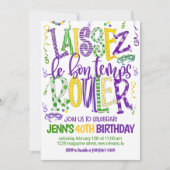 マーディ・グラス お祝いの招待状 招待状 (正面)