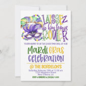 マーディ・グラス お祝いの招待状 招待状 (正面)