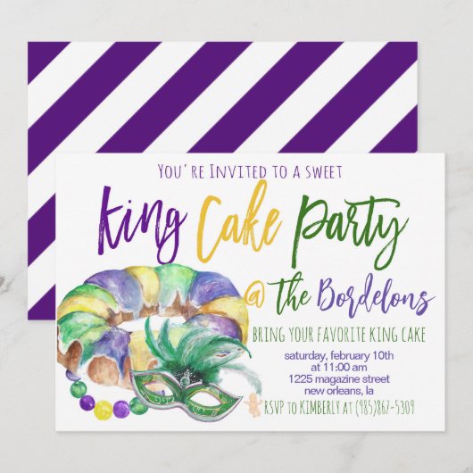 マーディ・グラス への招待 招待状 (正面/裏面)