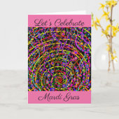 マーディ・グラス カード (黄色い花)