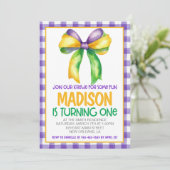 マーディ・グラス・クルー・コケットの最初の誕生日 招待状 (スタンド正面)