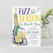 マーディ・グラス・シャンパン招待状 招待状 (スタンド正面)