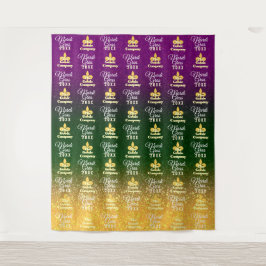 マーディ・グラス | ステップアンドリピート フォトバックドロップ タペストリー