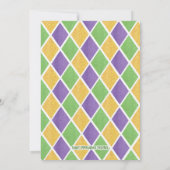 マーディ・グラス・セレブレーション招待状 招待状 (裏面)