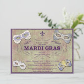 マーディ・グラス・パーティーの招待状 招待状 (スタンド正面)