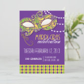 マーディ・グラス パーティー招待状 招待状 (スタンド正面)