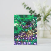 マーディ・グラス ビーズ投げ カスタマイズパーティー招待状 招待状 (スタンド正面)