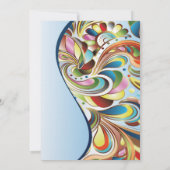 マーディ・グラス ブルー ウェディング インビテーション (裏面)