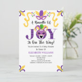 マーディ・グラス ベイビー シャワー 招待状 (スタンド正面)