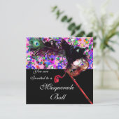 マーディ・グラス・マスカレード&コンフェッティ ゴールド 招待状 (スタンド正面)