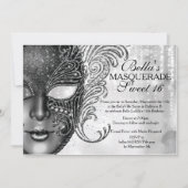 マーディ・グラス・マスカレード・バースデー・パーティー招待状 招待状 (正面)