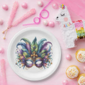 マーディ・グラス・マスカレード・パーティー ペーパープレート (パーティー)