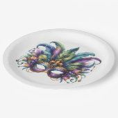 マーディ・グラス・マスカレード・パーティー ペーパープレート (アングル)